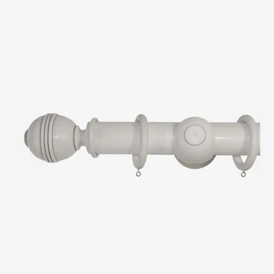 55mm Portofino Distressed Ivory Grooved Ball pole