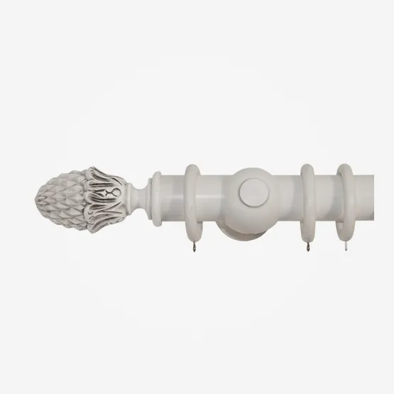 55mm Portofino Distressed Ivory Pineapple pole