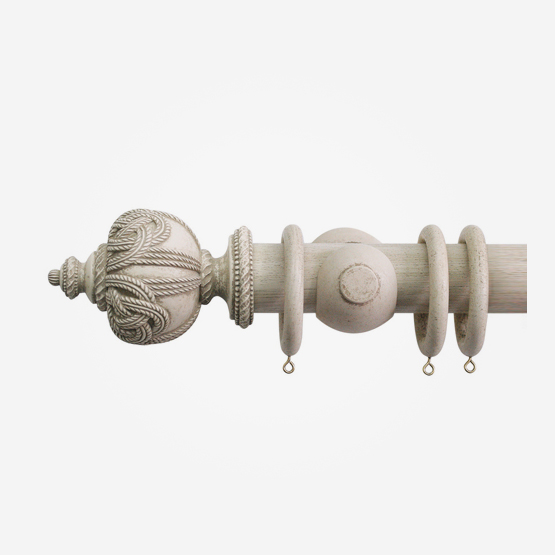 63mm Florentine Putty Rope Finial Curtain Pole