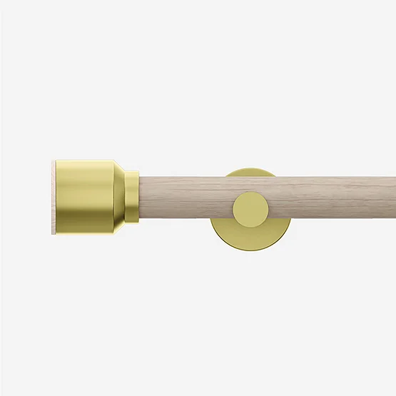 28mm Signature Brushed Gold & Light Oak Drum Eyelet pole