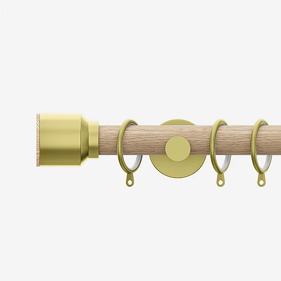 28mm Signature Brushed Gold & Natural Oak Drum pole