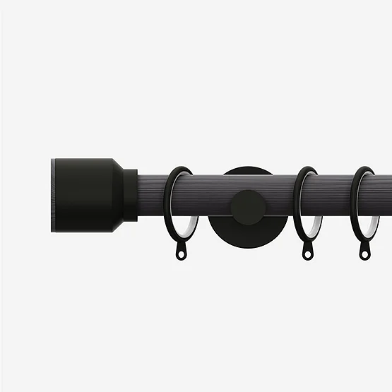28mm Signature Matt Black & Smoke Grey Drum pole