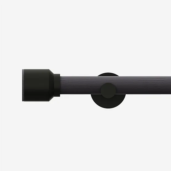 28mm Signature Matt Black & Smoke Grey Drum Eyelet pole