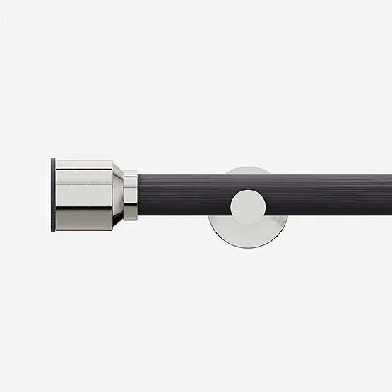 28mm Signature Stainless Steel & Smoke Grey Drum Eyelet pole