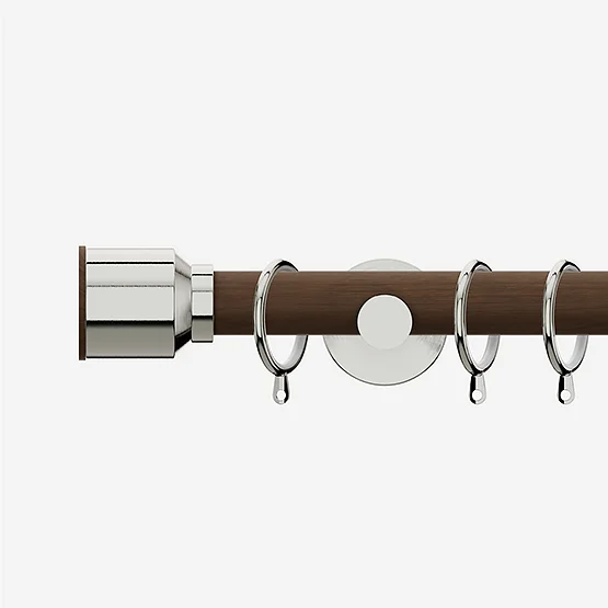 28mm Signature Stainless Steel & Walnut Drum pole
