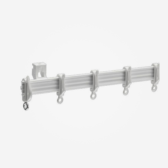 White Drape Aluminium Uncorded Curtain Rail