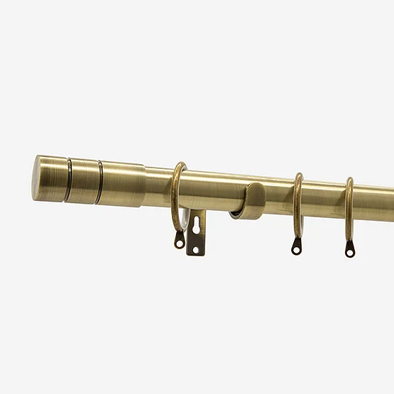 28mm Allure Antique Brass Barrel pole