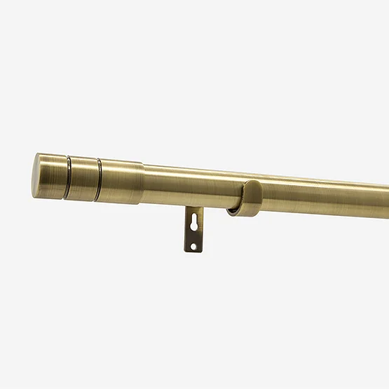 28mm Allure Classic Antique Brass Barrel Eyelet Bay Window pole