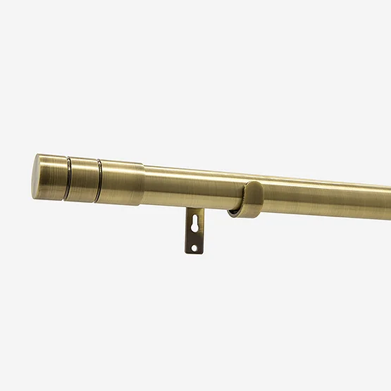 28mm Allure Antique Brass Barrel Eyelet pole