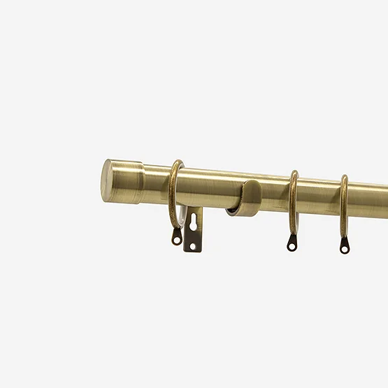 28mm Allure Classic Antique Brass End Cap Bay Window pole
