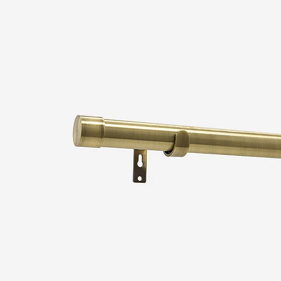 28mm Allure Classic Antique Brass End Cap Eyelet Bay Window pole
