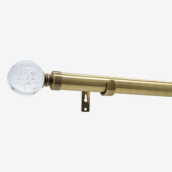 28mm Allure Classic Antique Brass Glass Bubbles Eyelet pole