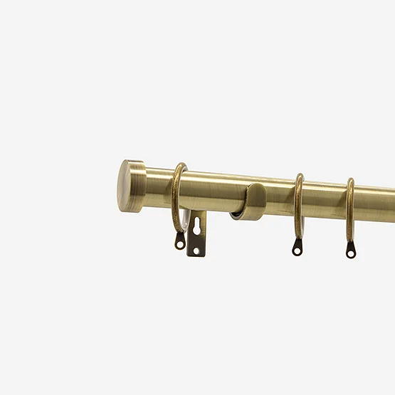 28mm Allure Classic Antique Brass Stud Bay Window pole