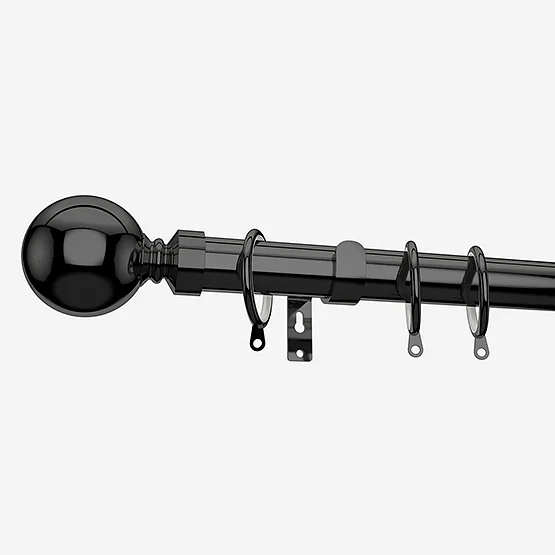 28mm Allure Classic Black Nickel Ball pole
