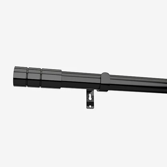 28mm Allure Classic Black Nickel Barrel Eyelet Bay Window pole