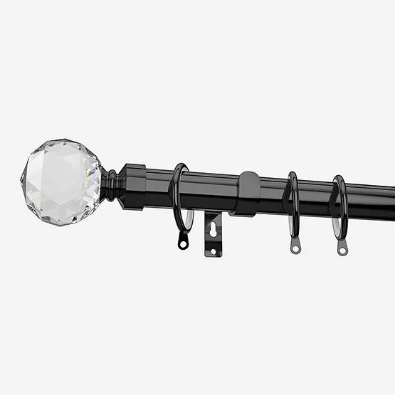 28mm Allure Classic Black Nickel Crystal pole