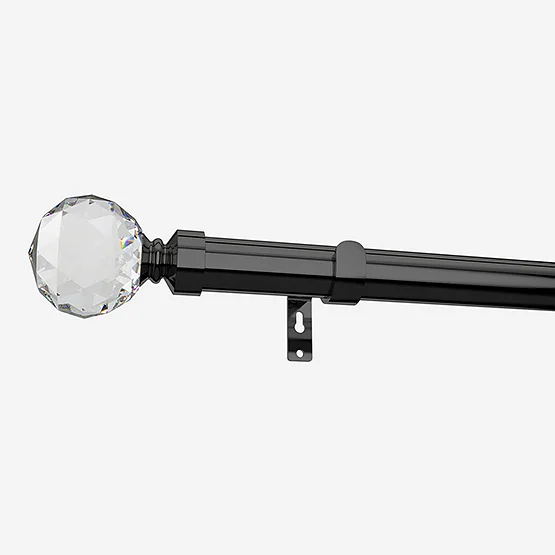 28mm Allure Classic Black Nickel Crystal Eyelet pole