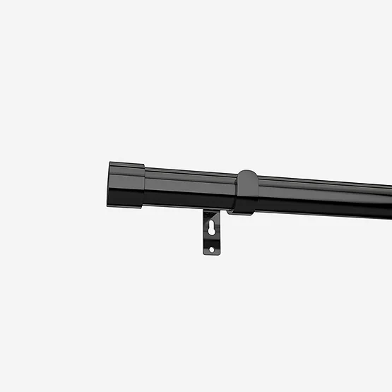28mm Allure Black Nickel End Cap Eyelet pole