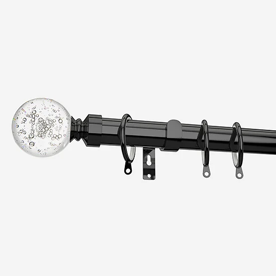 28mm Allure Classic Black Nickel Glass Bubbles pole