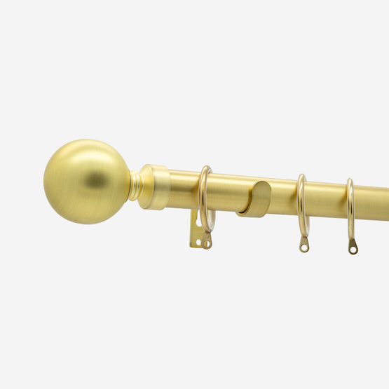 28mm Allure Classic Brushed Gold Ball Bay Window pole