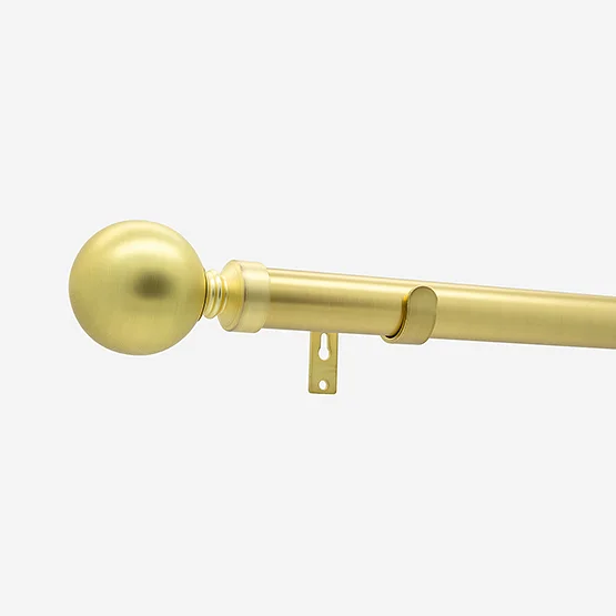 28mm Allure Classic Brushed Gold Ball Eyelet pole