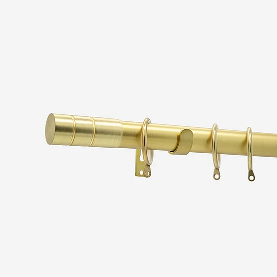 28mm Allure Classic Brushed Gold Barrel Bay Window pole