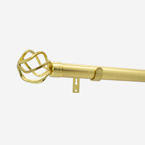 28mm Allure Classic Brushed Gold Cage Eyelet pole