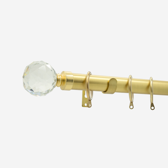 28mm Allure Classic Brushed Gold Crystal pole
