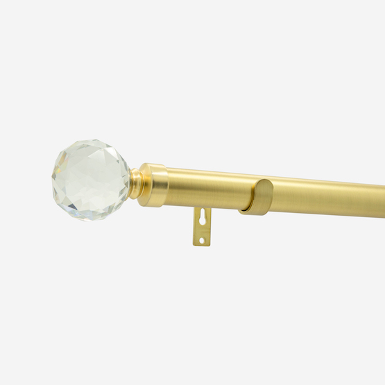28mm Allure Classic Brushed Gold Crystal Eyelet pole
