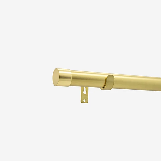 28mm Allure Classic Brushed Gold End Cap Eyelet pole
