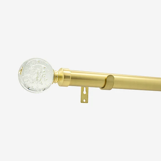 28mm Allure Classic Brushed Gold Glass Bubbles Eyelet pole