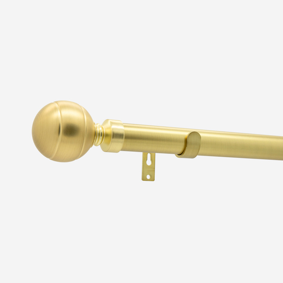 28mm Allure Classic Brushed Gold Lined Ball Bay Window Eyelet pole