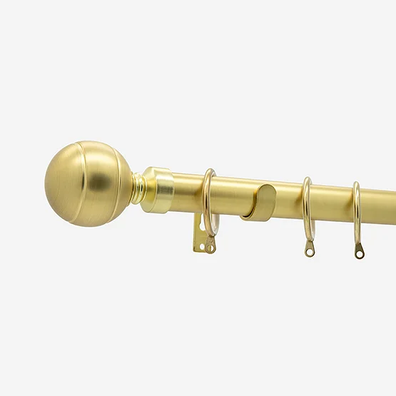 28mm Allure Classic Brushed Gold Lined Ball pole