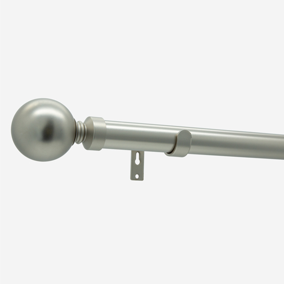 28mm Allure Classic Brushed Steel Ball Eyelet pole