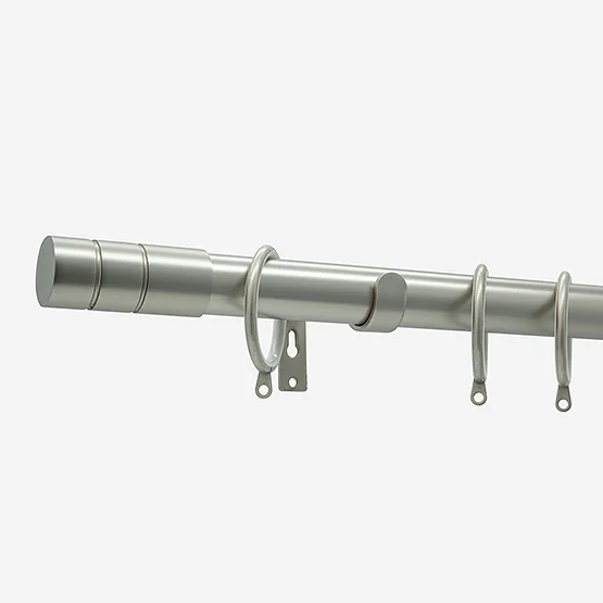 28mm Allure Classic Brushed Steel Barrel Bay Window pole