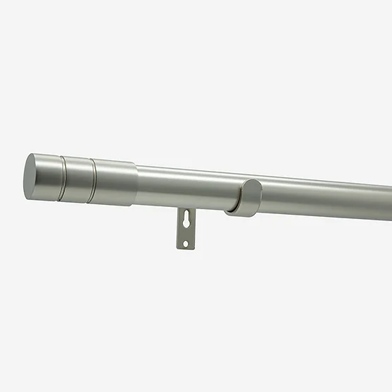 28mm Allure Classic Brushed Steel Barrel Eyelet pole
