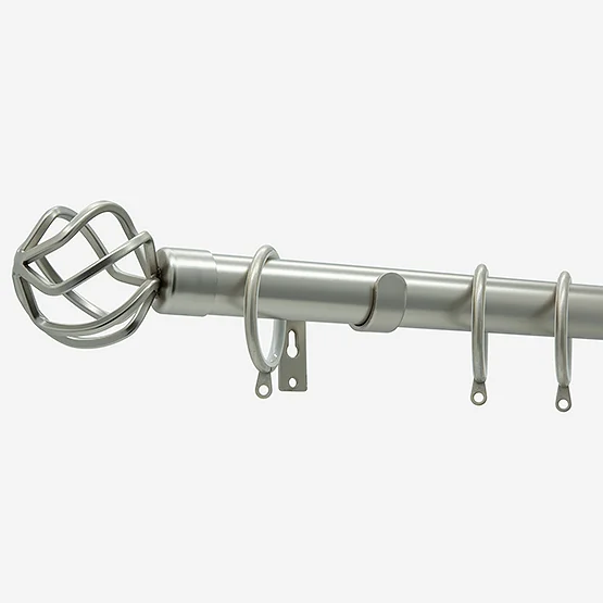 28mm Allure Classic Brushed Steel Cage pole