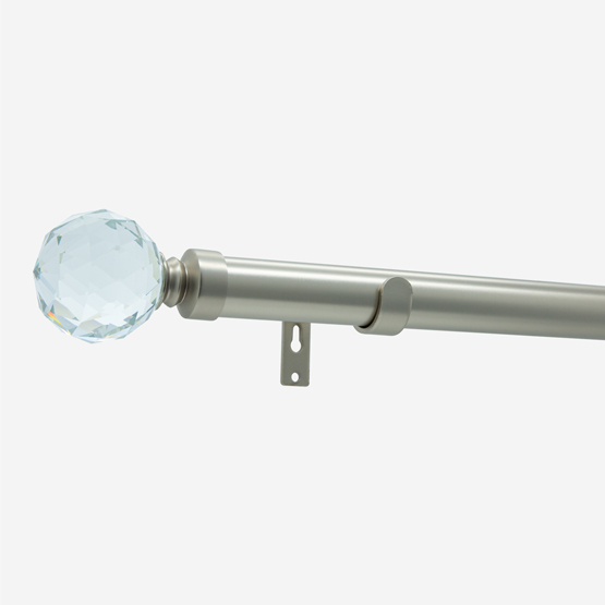 28mm Allure Classic Brushed Steel Crystal Eyelet pole