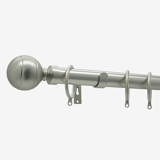 28mm Allure Classic Brushed Steel Lined Ball pole