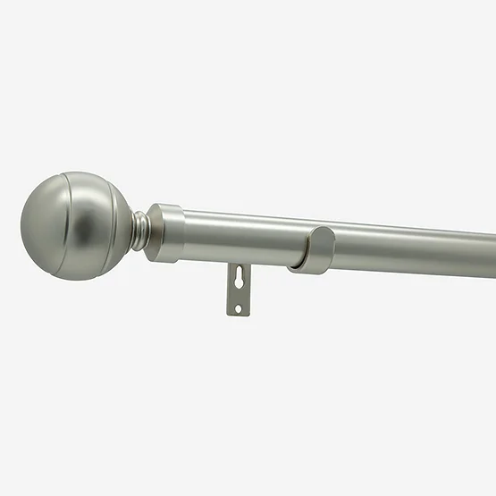28mm Allure Classic Brushed Steel Lined Ball Eyelet pole