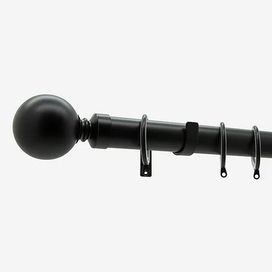 28mm Allure Classic Matt Black Ball Bay Window pole