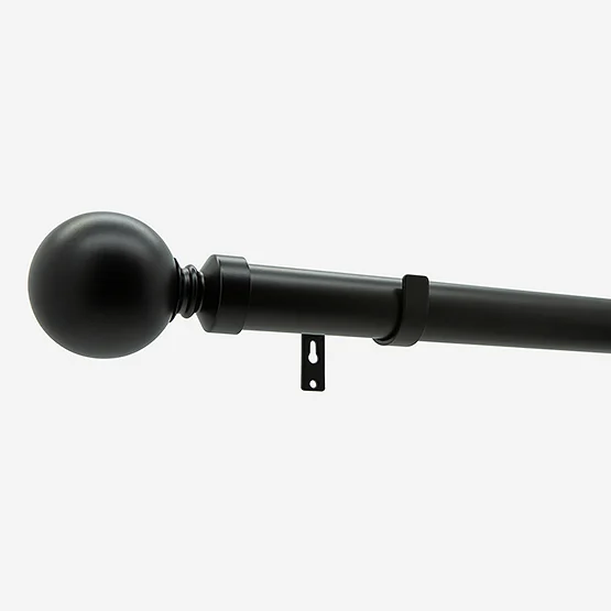 28mm Allure Matt Black Ball Eyelet pole