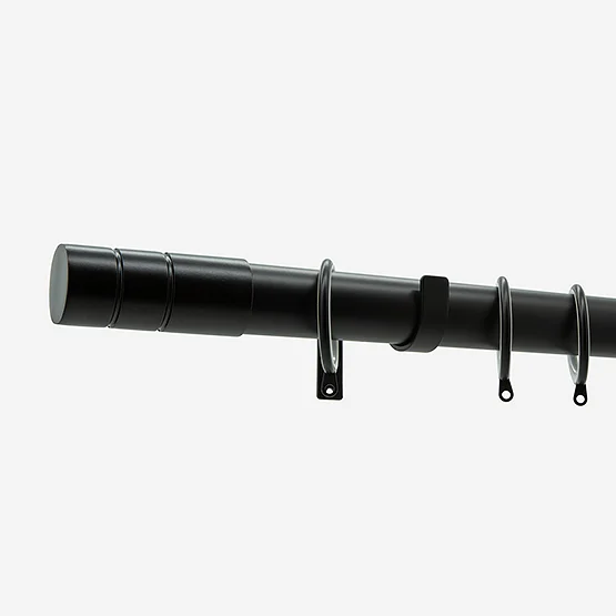 28mm Allure Classic Matt Black Barrel Bay Window pole