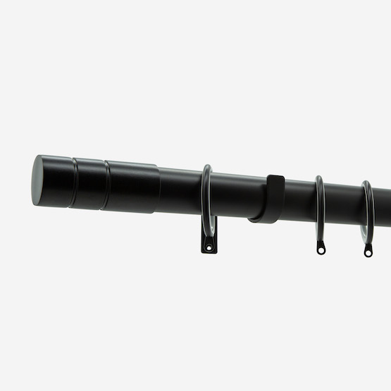 28mm Allure Classic Matt Black Barrel pole