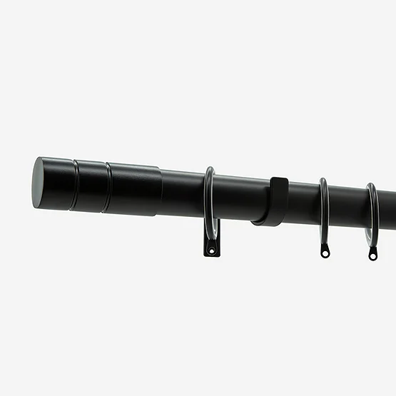 28mm Allure Classic Matt Black Barrel pole