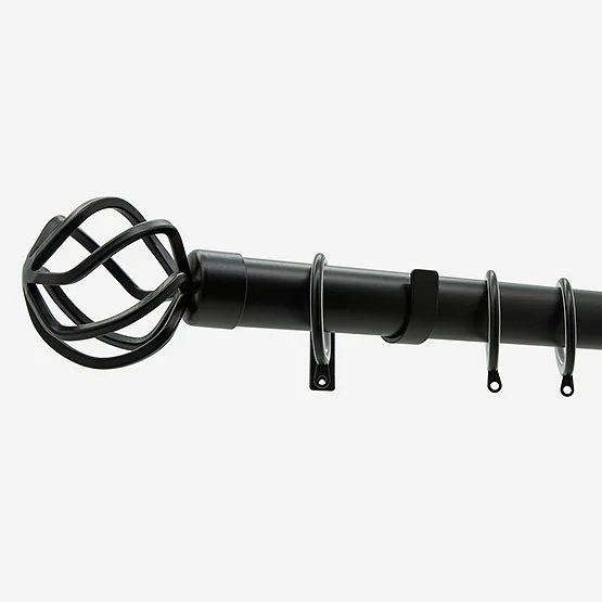 28mm Allure Classic Matt Black Cage Bay Window pole