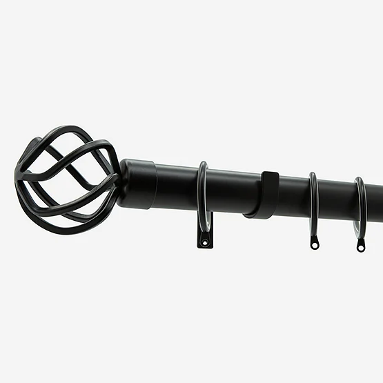 28mm Allure Matt Black Cage pole