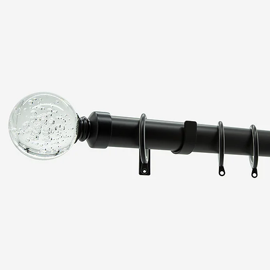 28mm Allure Classic Matt Black Glass Bubbles pole