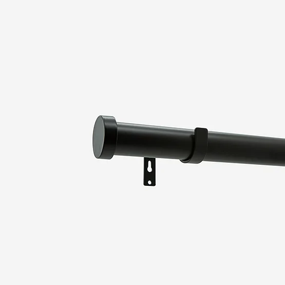 28mm Allure Classic Matt Black Stud Eyelet Bay Window pole