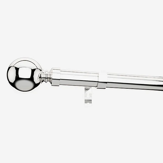28mm Allure Classic Polished Chrome Ball Eyelet pole